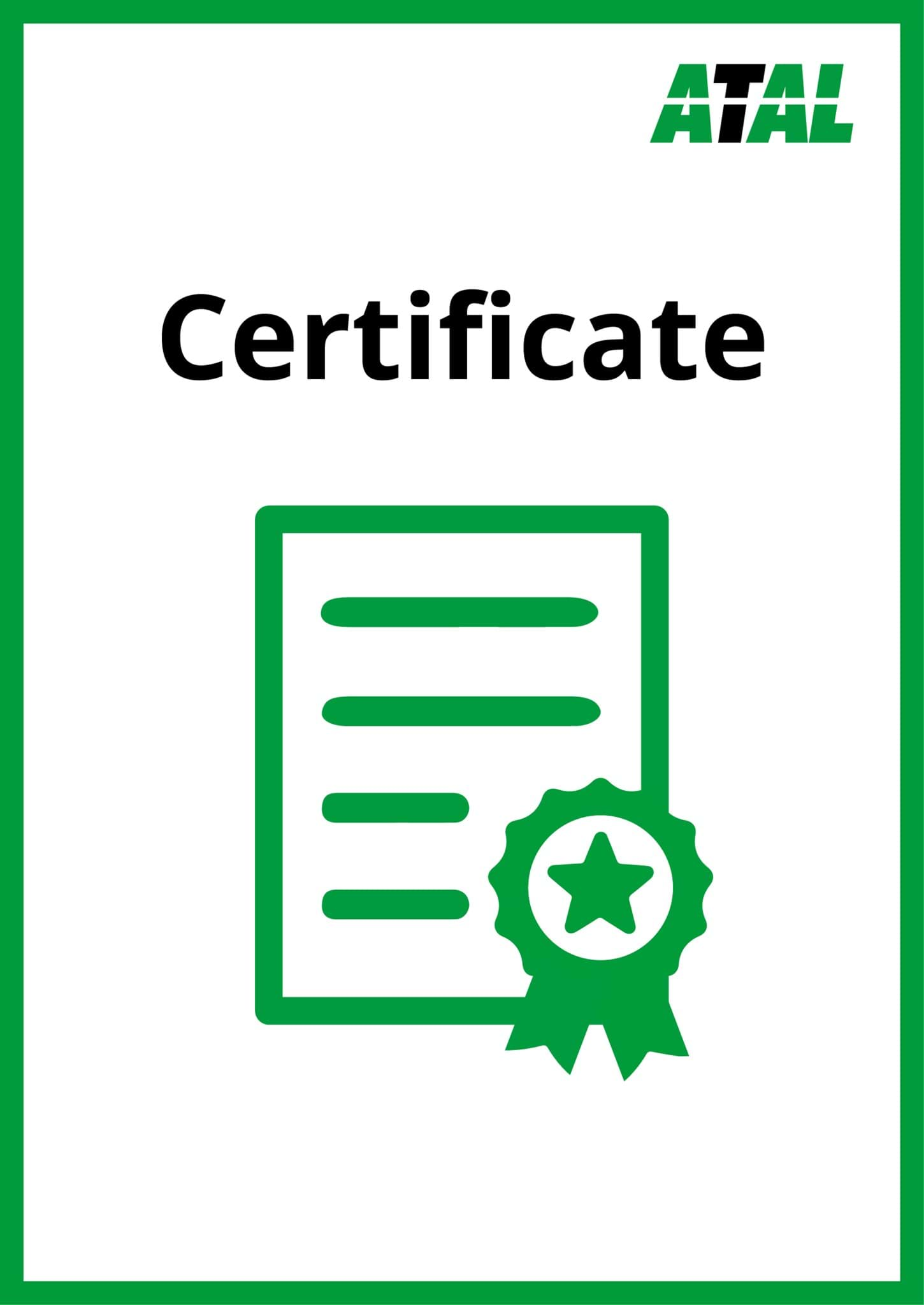 ATAL certificaat ASF serie